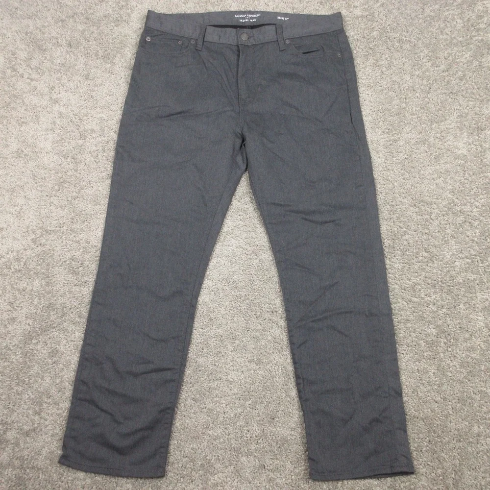 Banana Republic Pants Mens 36x30 Gray Travel Jean Slim Fit Stretch‎ Comfort EUC
